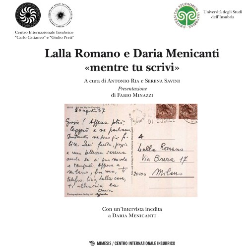 Book Cover: Lalla Romano e Daria Menicanti «mentre tu scrivi»